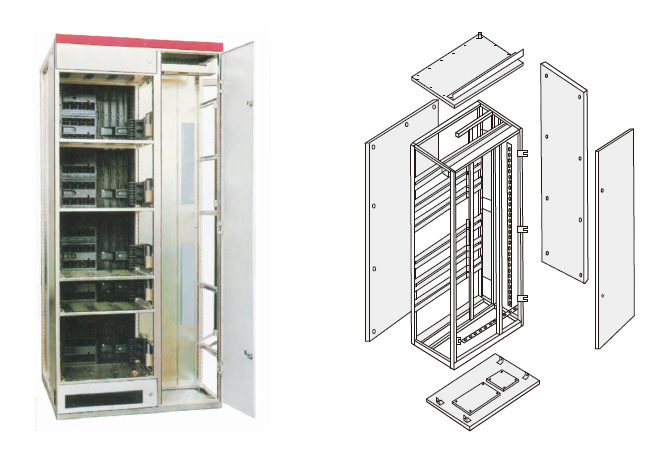 C型型材组成的柜架结构1